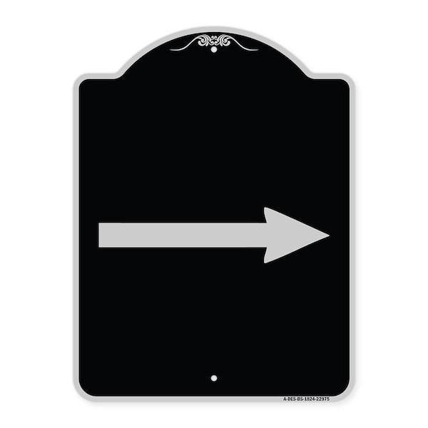 Right Arrow Symbol Heavy-Gauge Aluminum Architectural Sign, 24" x 18", BS-1824-22975